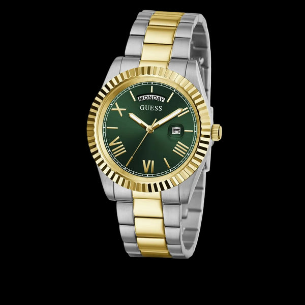 GUESS Mens Gold-Tone Analogue Watch