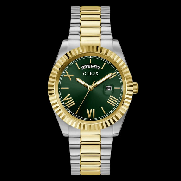 GUESS Mens Gold-Tone Analogue Watch