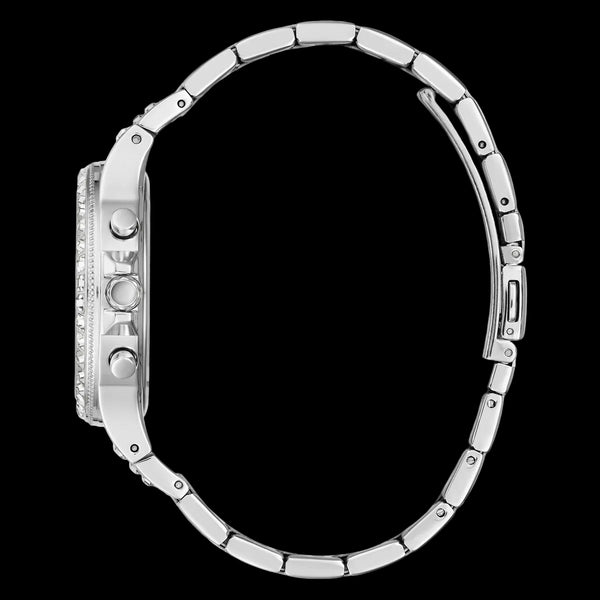 GUESS Ladies Silver-Tone Multifunction Watch