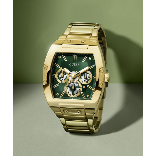 GUESS Mens Gold-Tone Multifunction Watch