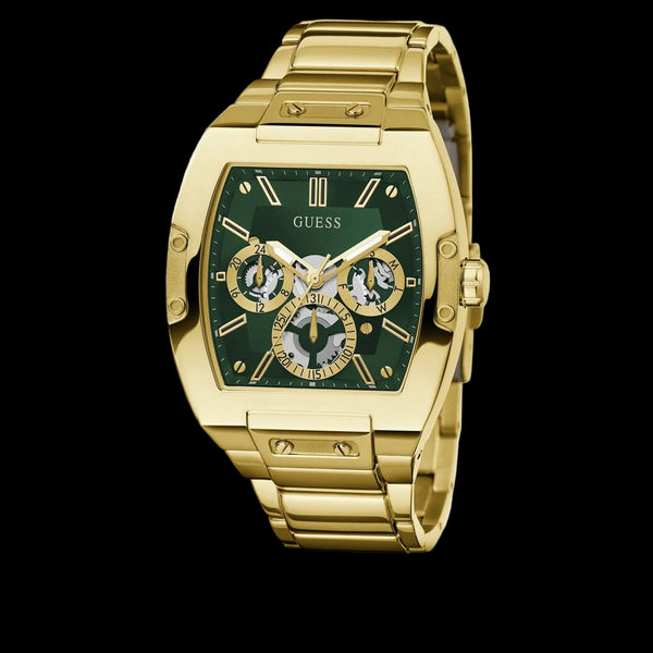 GUESS Mens Gold-Tone Multifunction Watch