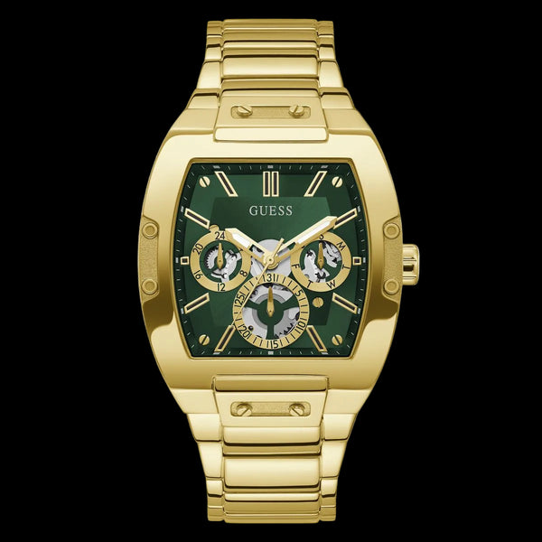 GUESS Mens Gold-Tone Multifunction Watch