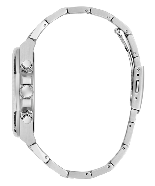 GUESS Men's Silver-Tone Multifunction Watch