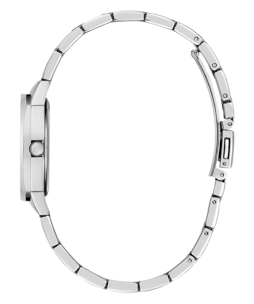 GUESS Silver-Tone Crystal Bezel Women's Watch