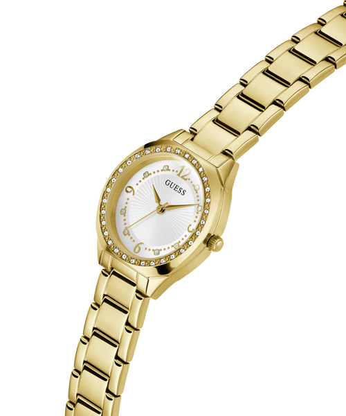 GUESS Gold-Tone Crystal Bezel Women's Watch