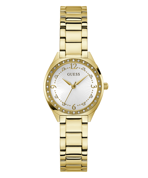 GUESS Gold-Tone Crystal Bezel Women's Watch