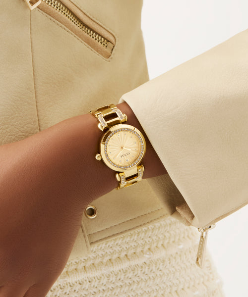 GUESS Ladies Gold Tone Analogue Watch