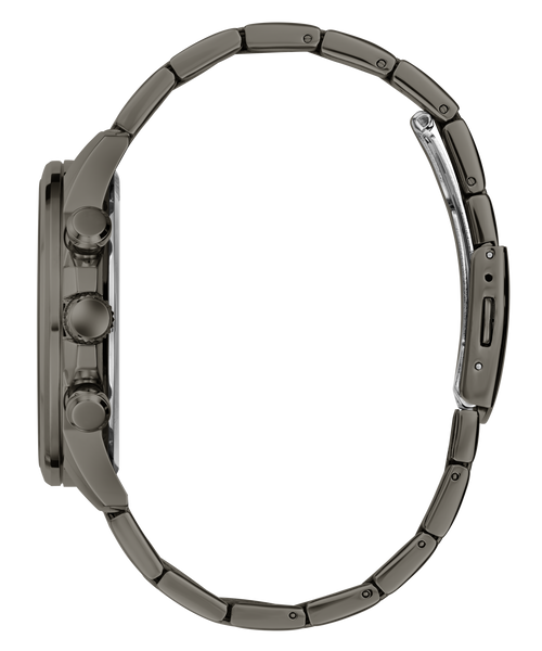 GUESS Mens Gunmetal-Tone Multifunction Watch