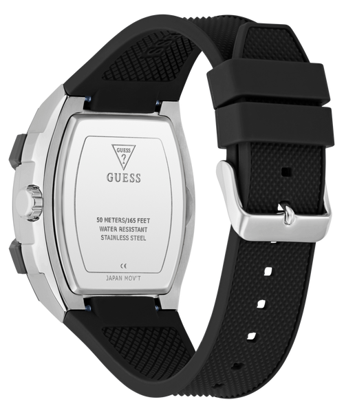 GUESS Men's Silver-Tone Multifunction Watch