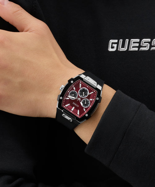 GUESS Men's Silver-Tone Multifunction Watch