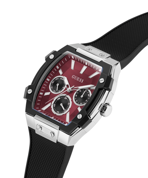 GUESS Men's Silver-Tone Multifunction Watch