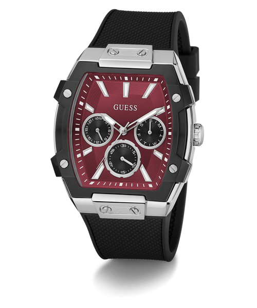 GUESS Men's Silver-Tone Multifunction Watch
