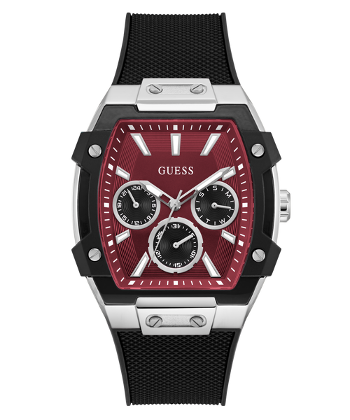 GUESS Men's Silver-Tone Multifunction Watch