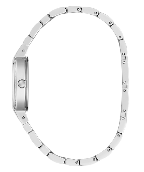 GUESS Ladies Silver-Tone Analogue Watch