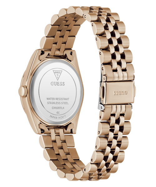 GUESS Ladies Rose Gold-Tone Analogue Watch