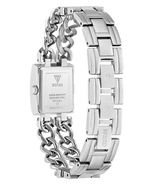 GUESS Ladies Silver-Tone Analogue Watch