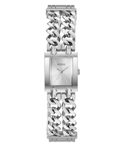GUESS Ladies Silver-Tone Analogue Watch