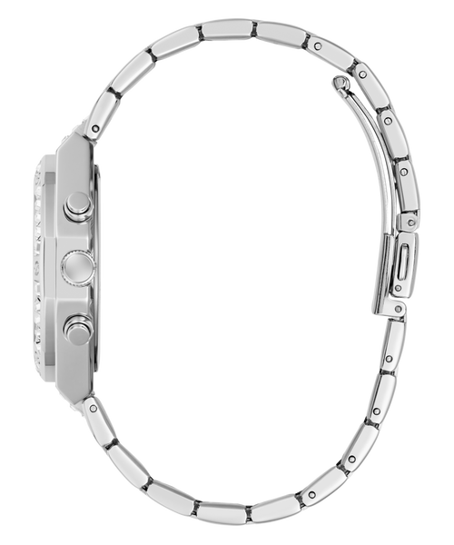 GUESS Ladies Silver-Tone Analogue Watch