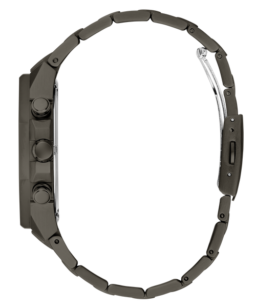 GUESS Mens Gunmetal-Tone Multifunction Watch