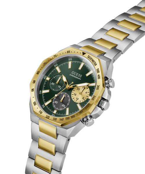 GUESS Mens Two-Tone Multifunction Watch