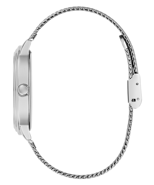 GUESS Mens Silver-Tone Analogue Watch