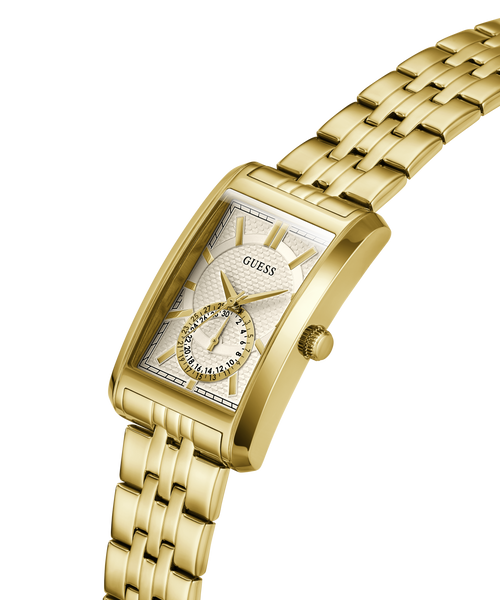 GUESS Mens Gold-Tone Analogue Watch