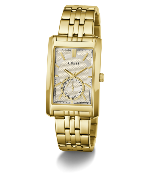 GUESS Mens Gold-Tone Analogue Watch