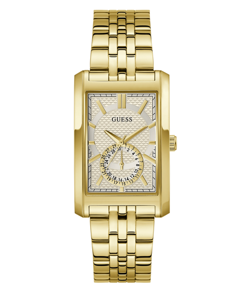 GUESS Mens Gold-Tone Analogue Watch
