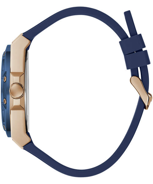 GUESS Mens Rose Gold-Tone Multifunction Watch