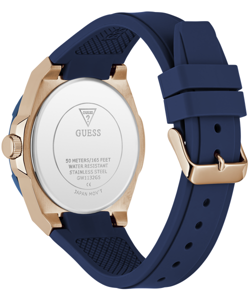GUESS Mens Rose Gold-Tone Multifunction Watch