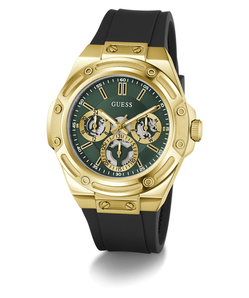 GUESS Mens Gold-Tone Multifunction Watch