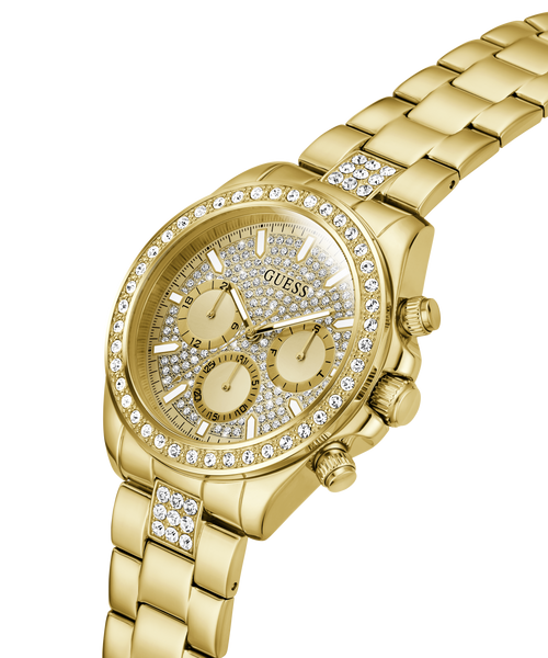 GUESS Mens Gold-Tone Multifunction Watch