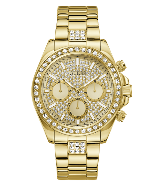 GUESS Mens Gold-Tone Multifunction Watch