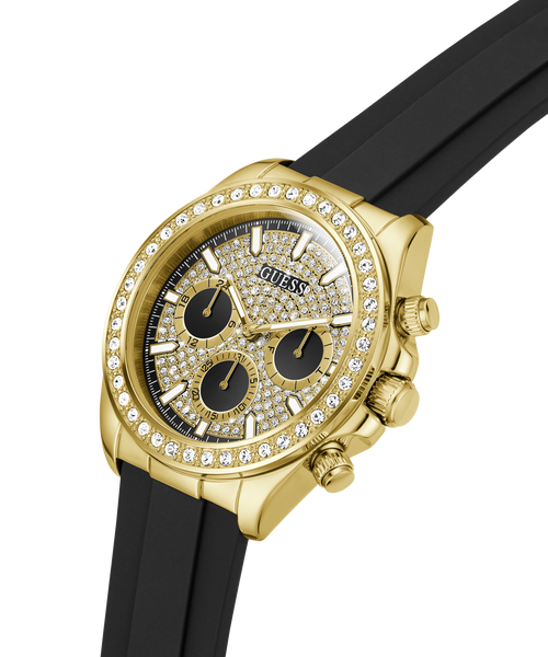 GUESS Mens Gold-Tone Multifunction Watch