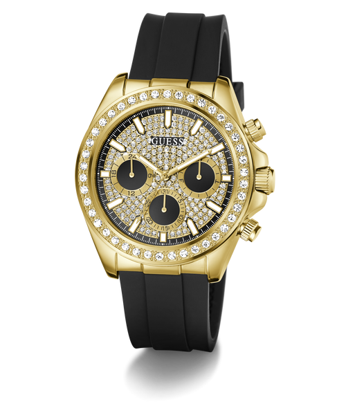 GUESS Mens Gold-Tone Multifunction Watch