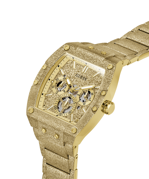 GUESS Mens Gold-Tone Multifunction Watch