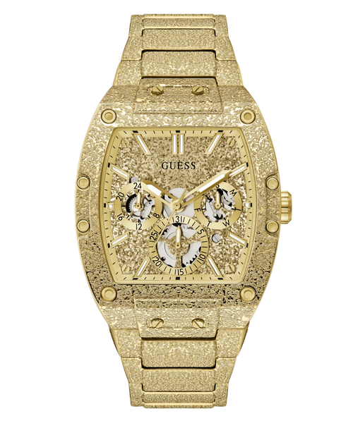 GUESS Mens Gold-Tone Multifunction Watch