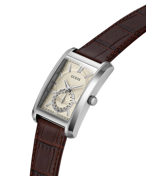GUESS Mens Brown Analogue Watch