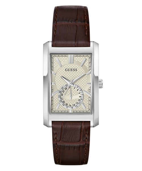 GUESS Mens Brown Analogue Watch