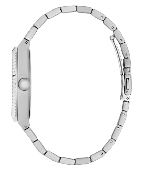 GUESS Mens Silver-Tone Analogue Watch