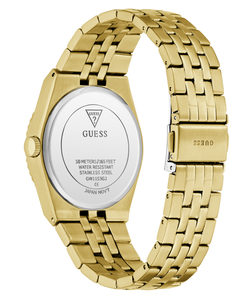 GUESS Mens Gold-Tone Analogue Watch