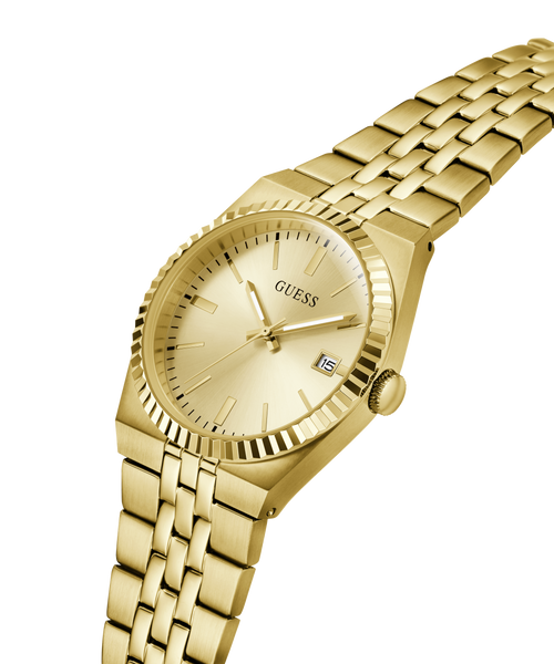 GUESS Mens Gold-Tone Analogue Watch