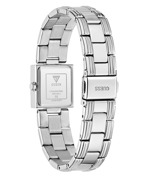 GUESS Ladies Silver-Tone Analogue Watch