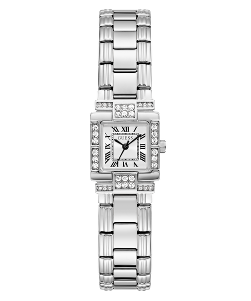 GUESS Ladies Silver-Tone Analogue Watch