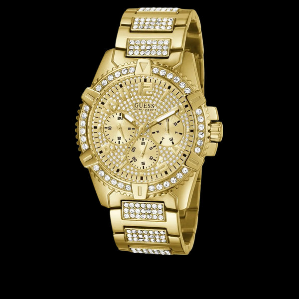 Guess Mens Gold-Tone Multi-Function Watch