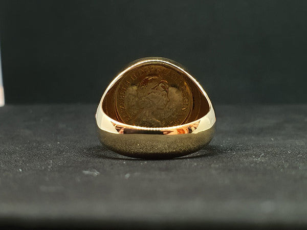 22ct Gold Half Sovereign Ring