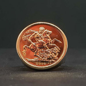 22ct Gold Half Sovereign Ring